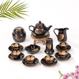  Bộ ấm chén men hỏa biến dáng quả hồng 