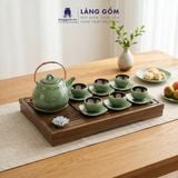  Bộ Ấm Chén Men Hỏa Biến Ngọc Bích Bát Tràng Cao Cấp 