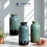  Bình hoa, lọ hoa Gốm sứ Bát Tràng cao cấp Men hỏa biến chai thẳng dùng làm quà tặng, trang trí 
