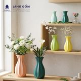  Bình Hoa Gốm Sứ Bát Tràng Men Matte Dáng Múi Khế Màu Pastel - Decor Bàn, Kệ, Phòng Khách 