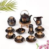  Bộ ấm chén men hoả biến dáng bát giác dung tích 320ml 