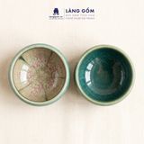  Bộ Ấm Chén Men Hỏa Biến Màu Cẩm Thạch Bát Tràng Cao Cấp 