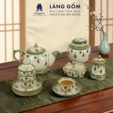  Bộ ấm chén uống trà men vẽ dáng Ngọn Lửa - Dung tích 500ml 