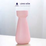  Bình hoa, lọ hoa trang trí men mát dáng cổ thắt - Bình gốm decor - Gốm sứ Bát Tràng cao cấp 