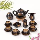  Bộ ấm chén men hỏa biến dáng gốc cây 