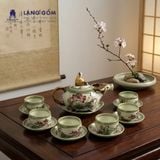  Bộ Ấm Chén Bát Tràng Dáng Trâu Vẽ Tay 350ml - 550ml 