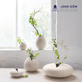  Bình Hoa Decor Dáng Nụ Hoa Texture Tổ Ong Men Matte Cao Cấp 