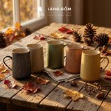  Cốc gại, ly sứ uống nước họa tiết gại tay thủ công, hàng xuất Châu Âu - Gốm sứ Bát Tràng xuât khẩu 