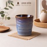  Cốc Trụ Uống Trà Gốm Sứ Cao Cấp Men Hỏa Biến Nâu Trầm 200ml – Ly Sứ Uống Nước, Quà Tặng Gốm Sứ Làng Gốm 