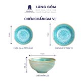  Bộ bàn ăn gia đình men hỏa biến - Màu hoa sương xanh ngọc 