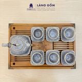  Bộ Ấm Chén Men Hỏa Biến Vân Mây Bát Tràng Cao Cấp 