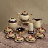  Bộ ấm chén men hỏa biến dáng quả hồng 