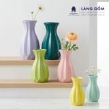  Bình Hoa Gốm Sứ Bát Tràng Men Matte Dáng Múi Khế Màu Pastel - Decor Bàn, Kệ, Phòng Khách 