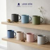  Cốc sứ có quai kiểu Mohem men mờ dáng basic dung tích 380ml dùng uống nước, trà, coffe, gốm sứ Bát Tràng 