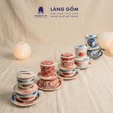  Phin Pha Cà Phê Gốm Sứ Bát Tràng Vẽ Tay Thủ Công - Họa Tiết Sen Chuồn Cá - Quà Tặng Cao Cấp 