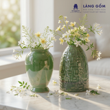  Bình Hoa Men Hỏa Biến Màu Thiên Thanh Bát Tràng - Đủ Dáng Decor 