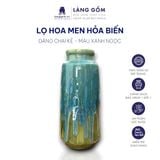  Bình hoa men hỏa biến dáng chai kẻ (TH) 