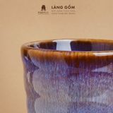  Cốc Trụ Uống Trà Gốm Sứ Cao Cấp Men Hỏa Biến Nâu Trầm 200ml – Ly Sứ Uống Nước, Quà Tặng Gốm Sứ Làng Gốm 