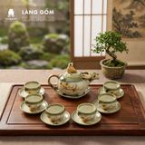  Bộ Ấm Chén Bát Tràng Dáng Trâu Vẽ Tay 350ml - 550ml 
