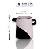  Lọ hoa gốm sứ có tai decor phong cách hiện đại, Bình hoa dáng trụ dùng trang trí, cắm hoa – Gốm sứ xuất khẩu cao cấp 