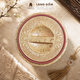  Hũ Gốm Bát Tràng Men Thạch Hoàng Họa Tiết Hạc Vân Liên Khắc Tay Thủ Công, Quà Tặng Cao Cấp - Gốm Bát Tràng - Làng Gốm 