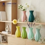  Bình Hoa Gốm Sứ Bát Tràng Men Matte Dáng Múi Khế Màu Pastel - Decor Bàn, Kệ, Phòng Khách 