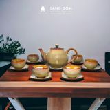  Bộ ấm chén men hoả biến dáng quả lê 