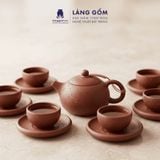  Bộ Ấm Chén Tử Sa Tây Thi Vuốt Tay Thủ Công 250ml Không Tráng Men - Quà Tặng Trà Đạo Sang Trọng Bát Tràng 