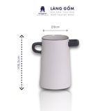  Lọ hoa gốm sứ có tai decor phong cách hiện đại, Bình hoa dáng trụ dùng trang trí, cắm hoa – Gốm sứ xuất khẩu cao cấp 