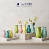  Bình hoa men mát dáng ống kim cương màu pastel 