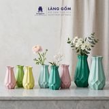  Bình hoa men mát dáng ống kim cương màu pastel 