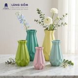  Bình hoa men mát dáng ống kim cương màu pastel 