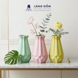  Bình hoa men mát dáng ống kim cương màu pastel 