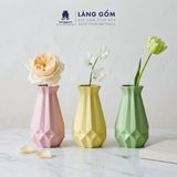  Bình hoa men mát dáng ống kim cương màu pastel 