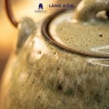  Bộ Ấm Chén Men Hỏa Biến Hoàng Thổ Bát Tràng Cao Cấp 