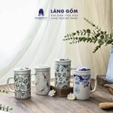  Cốc Sứ Lọc Trà Có Nắp Nhiều Họa Tiết - Cốc Vẽ Tay Thủ Công Cao Cấp - Dung Tích 400ml 