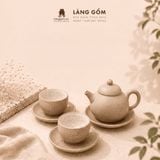  Bộ Ấm Chén Nhị Ẩm Gốm Hồng Sa Bát Tràng - Trà Cụ Thủ Công Tối Giản - Quà Tặng Cao Cấp Sang Trọng 
