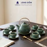  Bộ Ấm Chén Men Hỏa Biến Màu Cẩm Thạch Bát Tràng Cao Cấp 