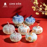  Bô Hũ Mứt Hoạ Tiết Vẽ Hoa Gốm Sứ Bát Tràng 