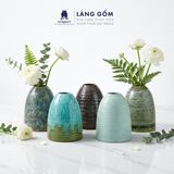  Bình hoa gốm Bát Tràng dáng chuông mini men hỏa biến – Dòng thủ công tuyển chọn - Làng Gốm 