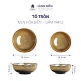  Bộ bàn ăn men hỏa biến 14 món - Màu gấm vàng 