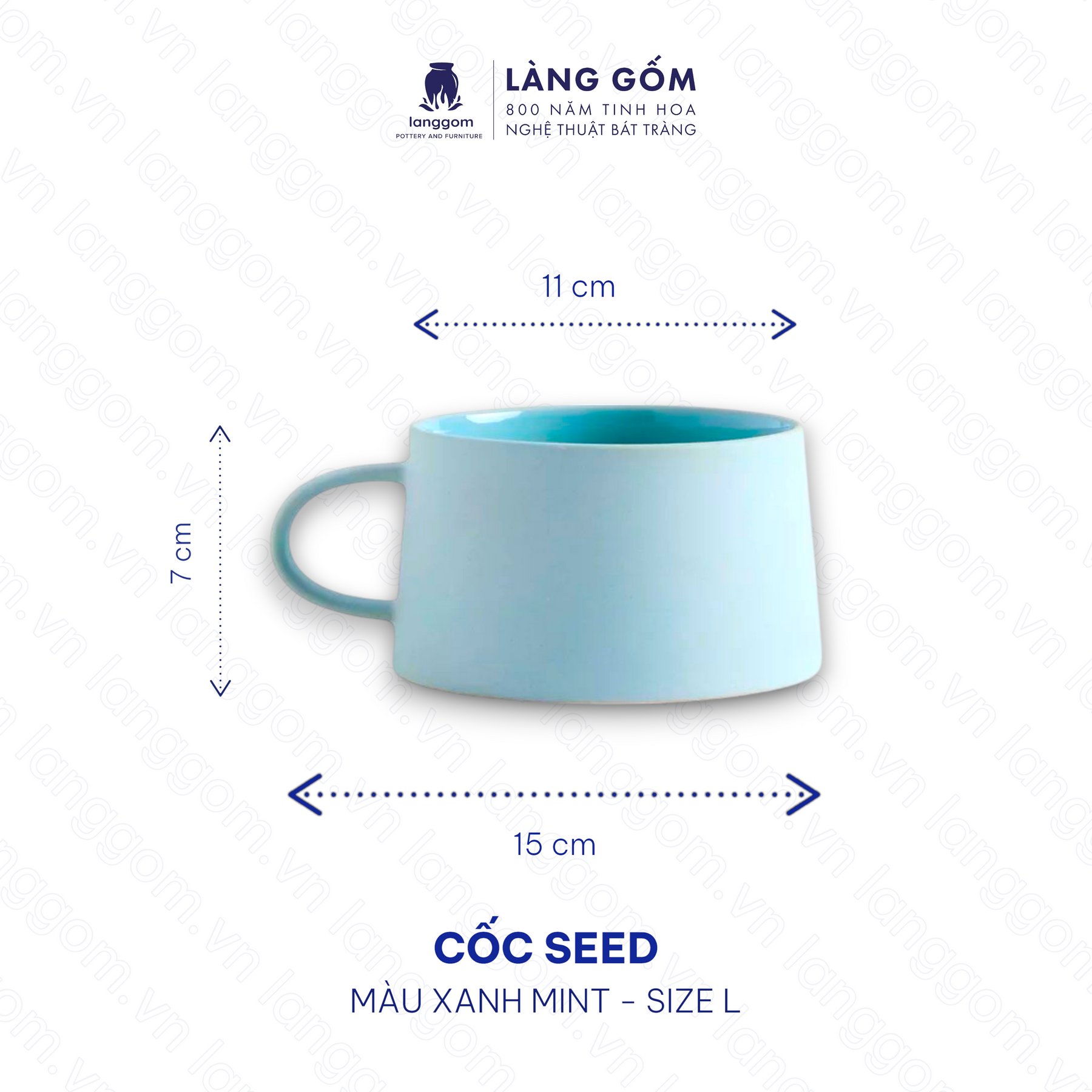  Cốc Seed Heritage men mờ dáng basic dung tích 300-575ml 