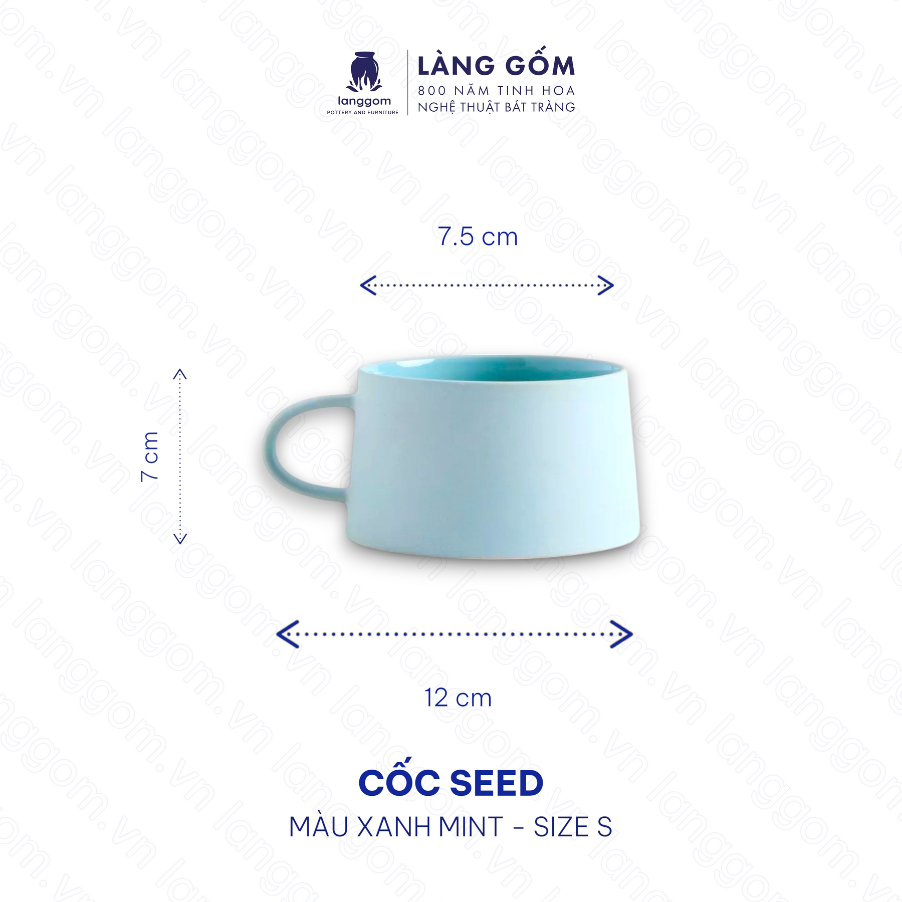  Cốc Seed Heritage men mờ dáng basic dung tích 300-575ml 