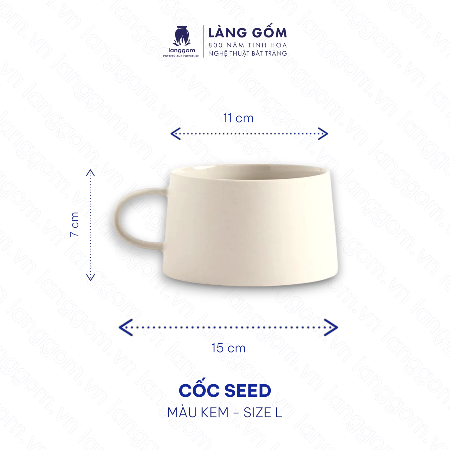  Cốc Seed Heritage men mờ dáng basic dung tích 300-575ml 
