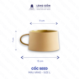  Cốc Seed Heritage men mờ dáng basic dung tích 300-575ml 