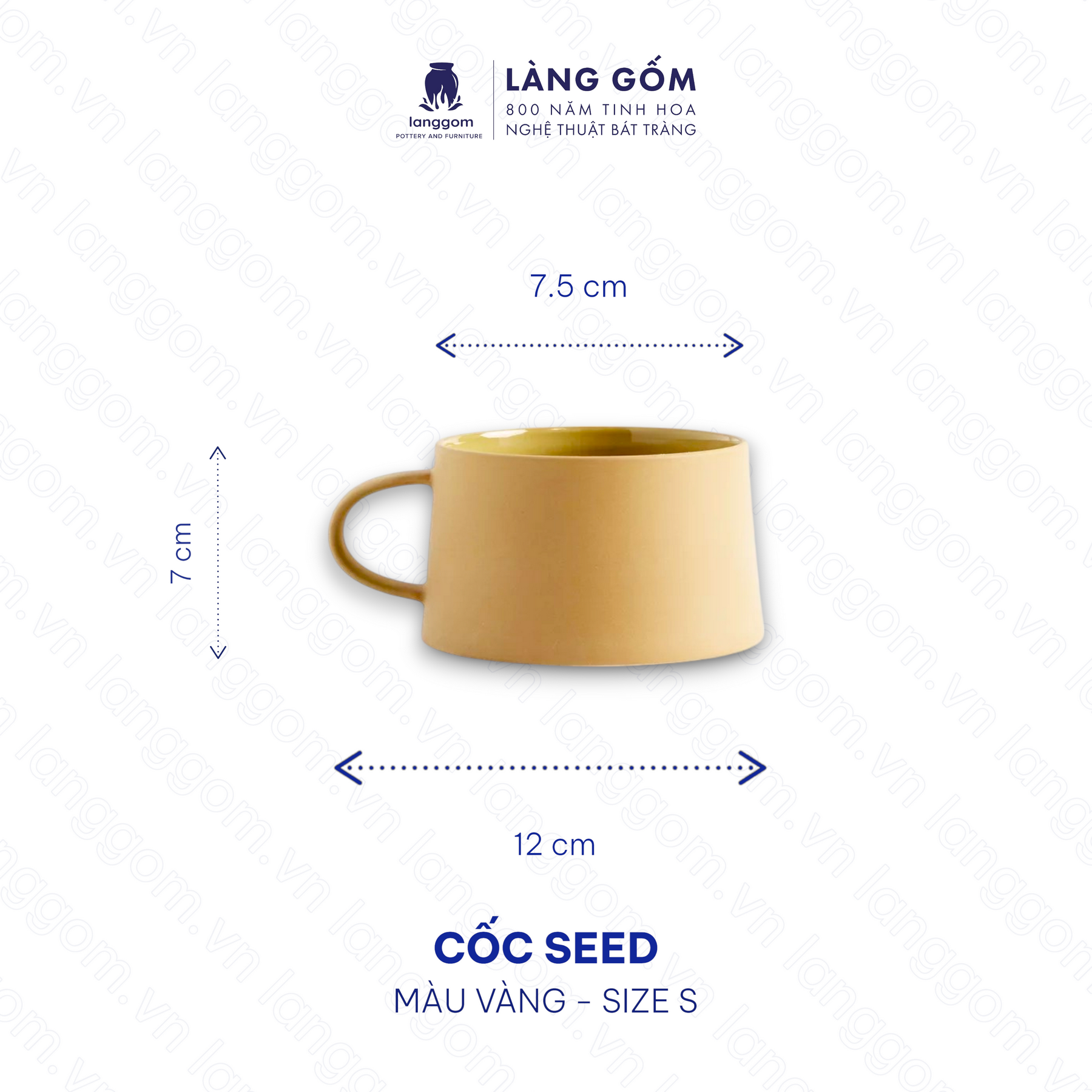  Cốc Seed Heritage men mờ dáng basic dung tích 300-575ml 