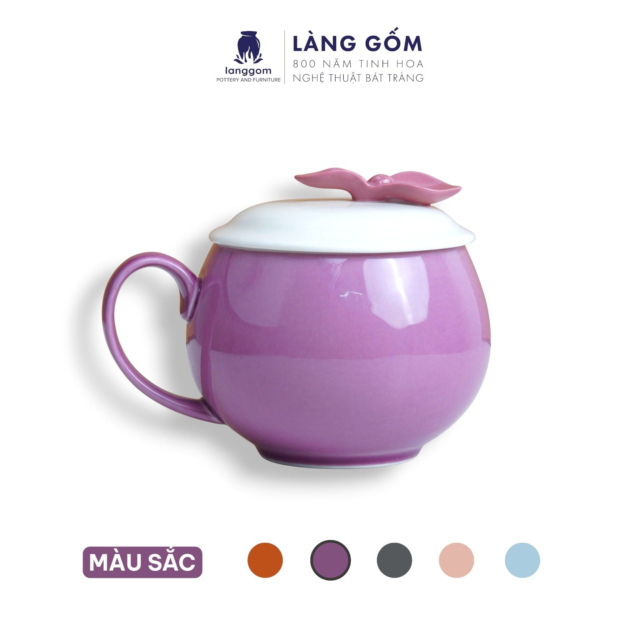  Cốc dáng quả hồng kèm nắp dễ thương 