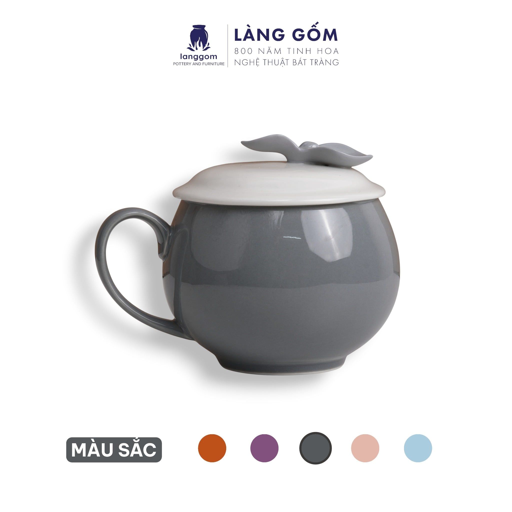  Cốc dáng quả hồng kèm nắp dễ thương 