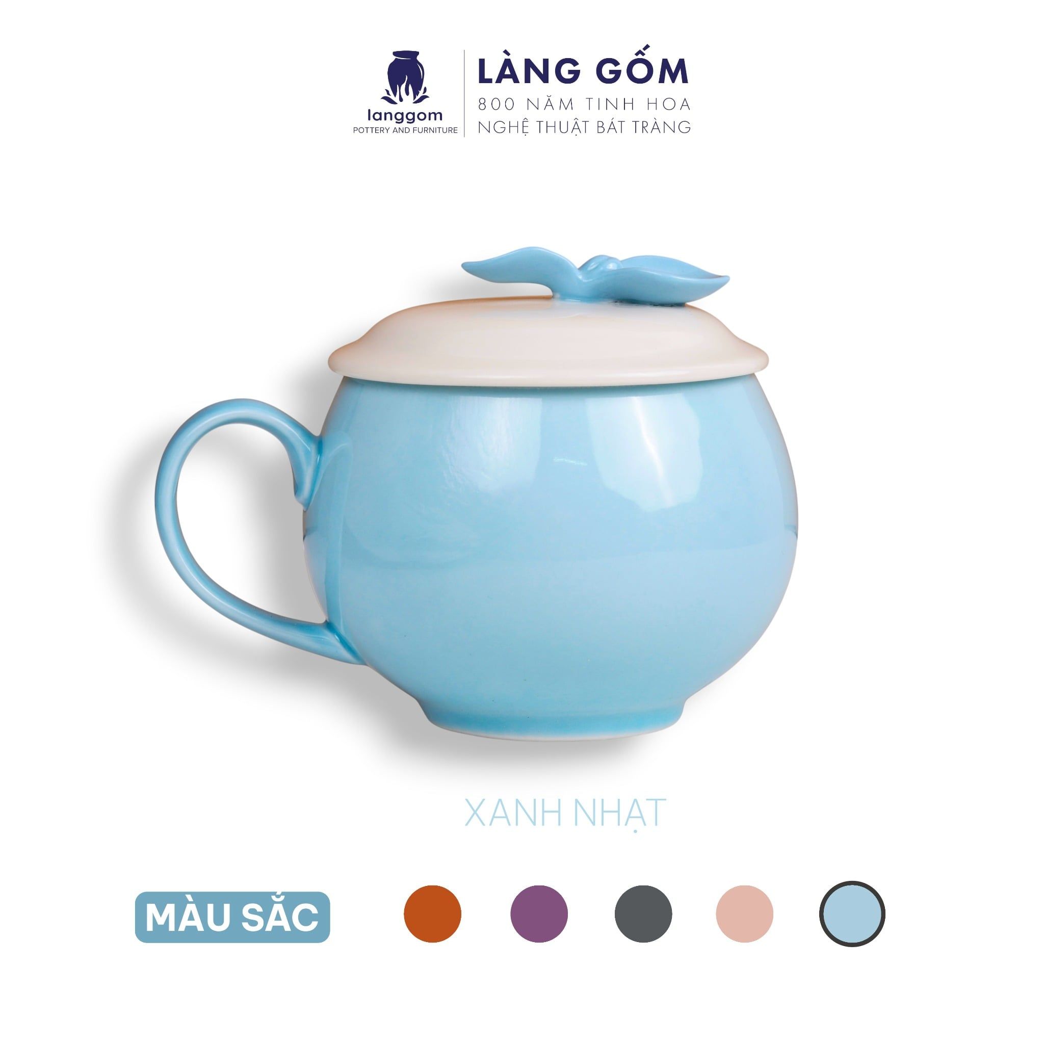  Cốc dáng quả hồng kèm nắp dễ thương 