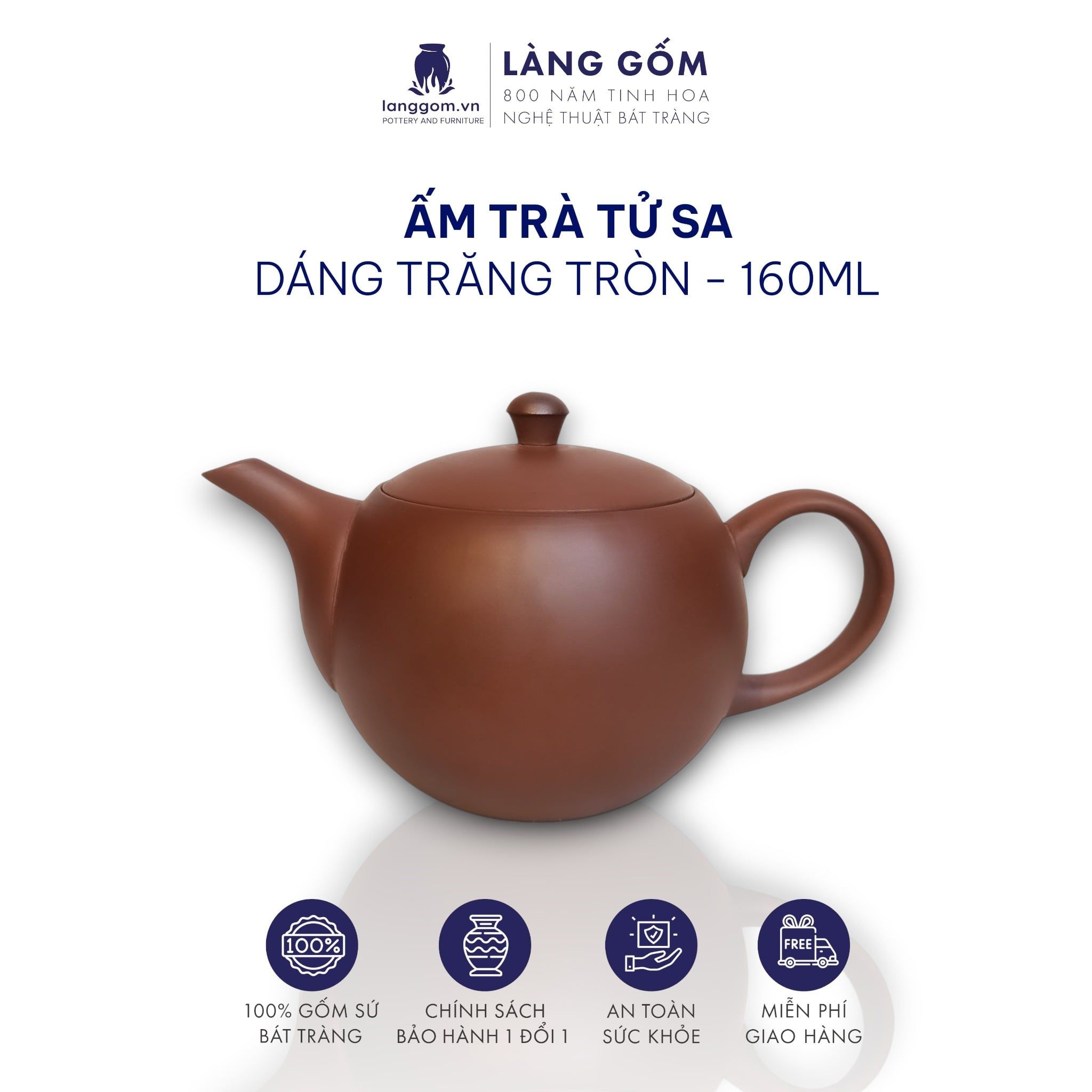  [TRI ÂN TẾT 2026] Ấm trà đất nung nguyên khoáng cao cấp (TH) 